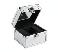 B Baosity Estuche para Reloj Caja Organizador, Plata, Caja De Almacenamiento De Reloj Transparente De Esquina Redondeada Plateada