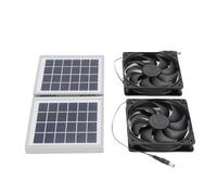 B Baosity Extractor de ventilación Solar con protección IP65, 10 W y 5 V, diseñado para Uso en Exteriores, Gris