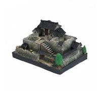 B Baosity Figurinade Casa de Resina Casa Miniatura Escultura Rural Modelo Arquitectónico Adorno Decorativo con Diseño Artesanal Que Evoca Nostalgia E Historia, 24 18 12cm, Estilo 4