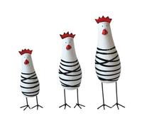 B Baosity Juego de 3 Figuras Decorativas de Pollo, Esculturas de Animales, Estatuas para Dormitorio, Estantería, Decoración de Pascua Y Sala de Estar.
