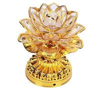 B Baosity Lámpara de Loto Decorativa Led Acrílico sin Cable Lámpara Budista Mesa Material Resistente Iluminación Suave Adecuada para Dormitorio Altar Exterior
