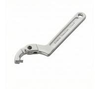 B Baosity Llave Ajustable Llave Llave de Gancho Llave de Llave de Tuercas de Circulo de Acero Aleado con Cabeza Curva con Mango, 32-76mm, Cabeza Redonda, Tamaño Mediano