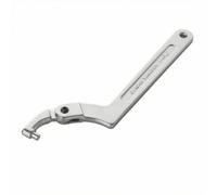 B Baosity Llave Ajustable Llave Llave de Gancho Llave de Llave de Tuercas de Circulo de Acero Aleado con Cabeza Curva con Mango, 51-121mm, Cabeza Redonda, Tamaño Grande