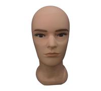 B Baosity Maniquí Cabeza Hombre Calva Soporte Exhibidor Porta Pelucas Mannequin Modelo con Maquillaje PVC Adecuado para Salón Comercio Hogar Decoración, HL02