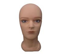 B Baosity Maniquí Cabeza Hombre Calva Soporte Exhibidor Porta Pelucas Mannequin Modelo con Maquillaje PVC Adecuado para Salón Comercio Hogar Decoración, HL04