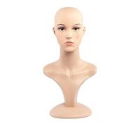 B Baosity Maniquí Cabeza Realista Maniquí Femenino con Maquillaje Soporte de Peluca Expositor para Sombreros Collares Gafas Bufandas Adecuado para Tienda, Style B