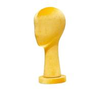 B Baosity Mannequin Cabeza Maniquí de Exhibición para Peluca Soporte de Terciopelo Multifunción con Base Firme Adecuada para Tiendas Salones Hogar Y Viaje, Amarillo, Altura 40cm