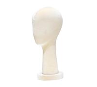 B Baosity Mannequin Cabeza Maniquí de Exhibición para Peluca Soporte de Terciopelo Multifunción con Base Firme Adecuada para Tiendas Salones Hogar Y Viaje, Albaricoque, Altura 40cm