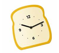 B Baosity Mini Reloj de Cocina Reloj de Pared Reloj Colgante Reloj Analógico Silencioso en Acrílico con Diseño de Pan Tostado y Montaje Sencillo Adecuado para Cocina Cafetería Comedor Estudio