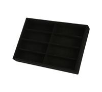B Baosity Organizador de Gafas Bandeja de Exhibición Estuche Caja Almacenaje Fibra Suave Resistente para Mujeres Hombres Adecuado para Closet Viaje, Negro, universal