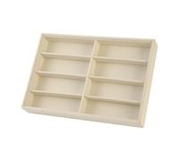 B Baosity Organizador de Gafas Bandeja de Exhibición Estuche Caja Almacenaje Fibra Suave Resistente para Mujeres Hombres Adecuado para Closet Viaje, Beige, universal