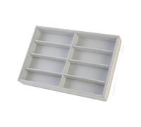 B Baosity Organizador de Gafas Bandeja de Exhibición Estuche Caja Almacenaje Fibra Suave Resistente para Mujeres Hombres Adecuado para Closet Viaje, Gris, universal