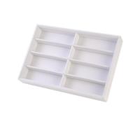 B Baosity Organizador de Gafas Bandeja de Exhibición Estuche Caja Almacenaje Fibra Suave Resistente para Mujeres Hombres Adecuado para Closet Viaje, Blanco, universal