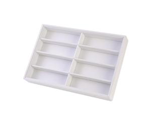 B Baosity Organizador de Gafas Bandeja de Exhibición Estuche Caja Almacenaje Fibra Suave Resistente para Mujeres Hombres Adecuado para Closet Viaje, Blanco, universal