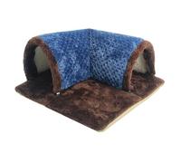 B Baosity para Cobayas Cama Refugio Hamster Tubo Suave Felpa Almohadilla Extraíble Fácil Desarmar y Limpiar Diseño Antideslizante Adecuado para Dormir y, Azul
