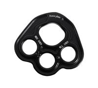 B Baosity Paw Rigging Plate con 4 Agujeros Y Material Metálico Placa Organizadora de Anclaje Y Descenso Separador Portátil para Cuerdas Adecuada para Actividade, Negro