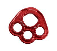 B Baosity Paw Rigging Plate con 4 Agujeros Y Material Metálico Placa Organizadora de Anclaje Y Descenso Separador Portátil para Cuerdas Adecuada para Actividade, Rojo