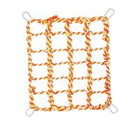 B Baosity Pet Hanging Hammock Incluye Red de Cuerda Resistente Juguete de Escalada para Ratón Accesorio Decorativo para Jaula de Aves Y Puente de Cuerda para Lo, Naranja