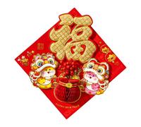 B Baosity Puerta año Pegatina de Puerta Adhesiva Decorativa de Tela Flocada con Diseño de Serpiente y Chinos para Celebración de Primavera, Style a, Individual