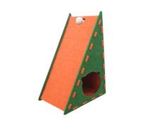 B Baosity Rascador para Gato Almohadilla Triangular Juguete Interactivo Nido de Fieltro Protector de Muebles Resistente Adecuado para Gatos Pequeños Medianos, Naranja