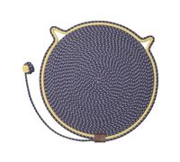 B Baosity Rascador para Gatos Alfombra Redonda Protector de Sofá Esterilla con Bola Interactiva Fabricada en Cuerda de Algodón Adecuada para Gatos Y Ornamento D, Azul Oscuro