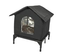 B Baosity Refugio para Gato Casa para Exterior Portátil con Espuma Interna Y Mango Fácil de Llevar Resistente Al Agua Adecuada para Jardín Comunidad, S Black