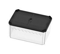 B Baosity Reptile Terrarium Terrario para Reptiles de Plástico PC Transparente Puertas Dobles Deslizantes de Ventilación Eficiente Limpieza Rápida, M
