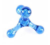 B Baosity Rodillo de Masaje Terapéutico Manual Bolas Giratorias Ergonómico Portátil Versátil Compacto Adecuado para Adultos Uso en Hogar Trabajo, Azul Claro