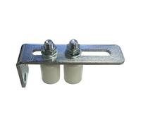 B Baosity Rodillo Deslizante de Puerta Corrediza Rodillos de Nylon con Soporte en Forma de L Componentes de Hardware Antidesgaste Y Montaje Sencillo Adecuado P, Blanco