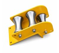 B Baosity Rueda Guía de Cable Polea de Enhebrado Rodillo de Guía de Conducción Montaje Versátil con Base Curva O Plana y Orificios para Fijación Estable, Triple Rueda De Acero Para Boca De Pozo