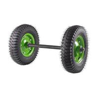 B Baosity Rueda Industrial Pesada Conjunto de, 16 Pulgadas Inflable Engrosado 2 Ruedas + Eje Sólido De 150 Cm