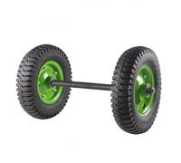 B Baosity Rueda Industrial Pesada Conjunto de, 16 Pulgadas Inflable Engrosado 2 Ruedas + Eje Sólido De 90 Cm