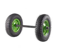 B Baosity Rueda Industrial Pesada Conjunto de, 16 Pulgadas Inflable Engrosado 2 Ruedas + Eje Sólido De 70 Cm