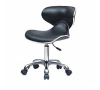 B Baosity Silla de Belleza Ajustable con Asiento Acolchado y Respaldo Bajo Taburete Giratorio Profesional con Base Metálica y Elevación Hidráulica Adecuada para Salón Consultorio SPA y Tocador, Rosa