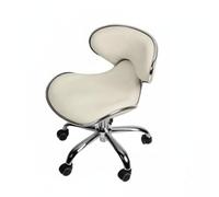B Baosity Silla de Belleza Ajustable con Asiento Acolchado y Respaldo Bajo Taburete Giratorio Profesional con Base Metálica y Elevación Hidráulica Adecuada para Salón Consultorio SPA y Tocador, Negro