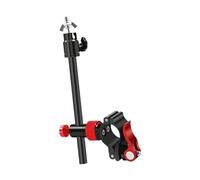 B Baosity Soporte de Caña de Pescar Portacañas Doble Rejilla para Silla de Pesca Aluminio Resistente Regulable Adecuado para Pesca en Tanque Plataform , Soporte de luz