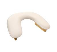 B Baosity Soporte Ergonómico para Brazos Durante con Base de Madera Y Almohadilla Cómoda Adecuado para Uso Profesional Y Personal, Blanco