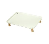 B Baosity Soporte para Comedero de Mascotas, Soporte Ergonómico para, Estante Automático para Comederos de Mascotas, Crema 37x26,5x8cm