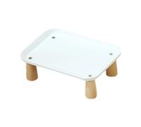 B Baosity Soporte para Comedero de Mascotas, Soporte Ergonómico para, Estante Automático para Comederos de Mascotas, Blanco 24x17x8cm