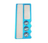 B Baosity Tabla de Lijado de Aluminio de Grano Múltiple Lima Metálica Placa de Lija Herramienta de Perfilado Recubrimiento Decorativo en Resina y Cuerpo Estable, Azul