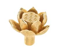 B Baosity Tirador de Loto para Mueble Herraje para Puerta Manija de Cajón Forma de Loto en Latón Adecuado para Armario Cajón Sala, Oro