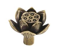 B Baosity Tirador de Loto para Mueble Herraje para Puerta Manija de Cajón Forma de Loto en Latón Adecuado para Armario Cajón Sala, Cobre