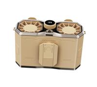 B Baosity Ventilador de Cintura Personal Portátil con Clip para Cinturón Manos Libres Luz de Emergencia Resistente Al Agua para Camping Pesca Deportes Trabajo a, 20000mAh