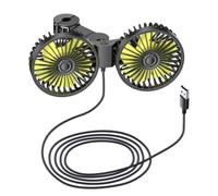 B Baosity Ventilador Doble para Asiento de Coche Trasero Automóvil Vehicular Cabezas Orientables y Estructura Compacta para