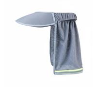 B Baosity Visera para Casco de Construcción Sombrilla Protector Solar con Protección contra Polvo Adecuada para Canteras Patrullas, Gris, Visera con Solapa Trasera Extendida De 40cm