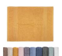 B BARCELOHOGAR Alfombra de Rizo 100% Algodón para Baño - 50x70 cm, Suave y Absorbente, Color Ocre, Modelo Jade