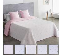 B BARCELOHOGAR Colcha Jacquard Estela - 06 Rosa, 135 cm
