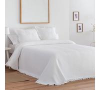 B BARCELOHOGAR Colcha Jacquard Noa - 01 Blanco, 135 cm