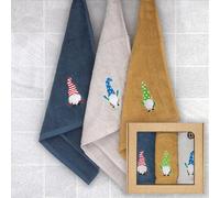 B BARCELOHOGAR Estuche 3 Paños R. A. Elfo Bordados 50X50 Cms.