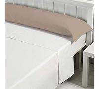 B BARCELOHOGAR Funda Almohada Basic Liso - 15 Beige, 135 cm